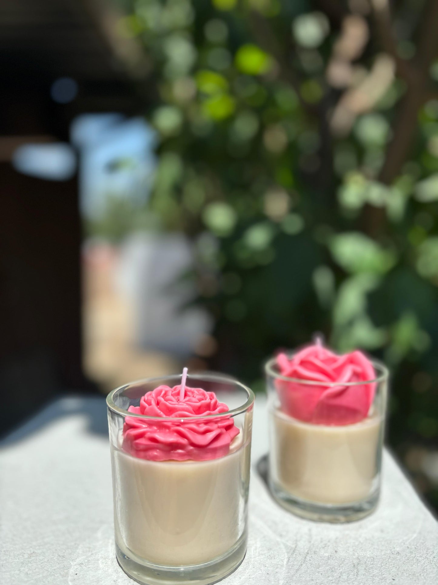 Rose candle - set of 5 candles