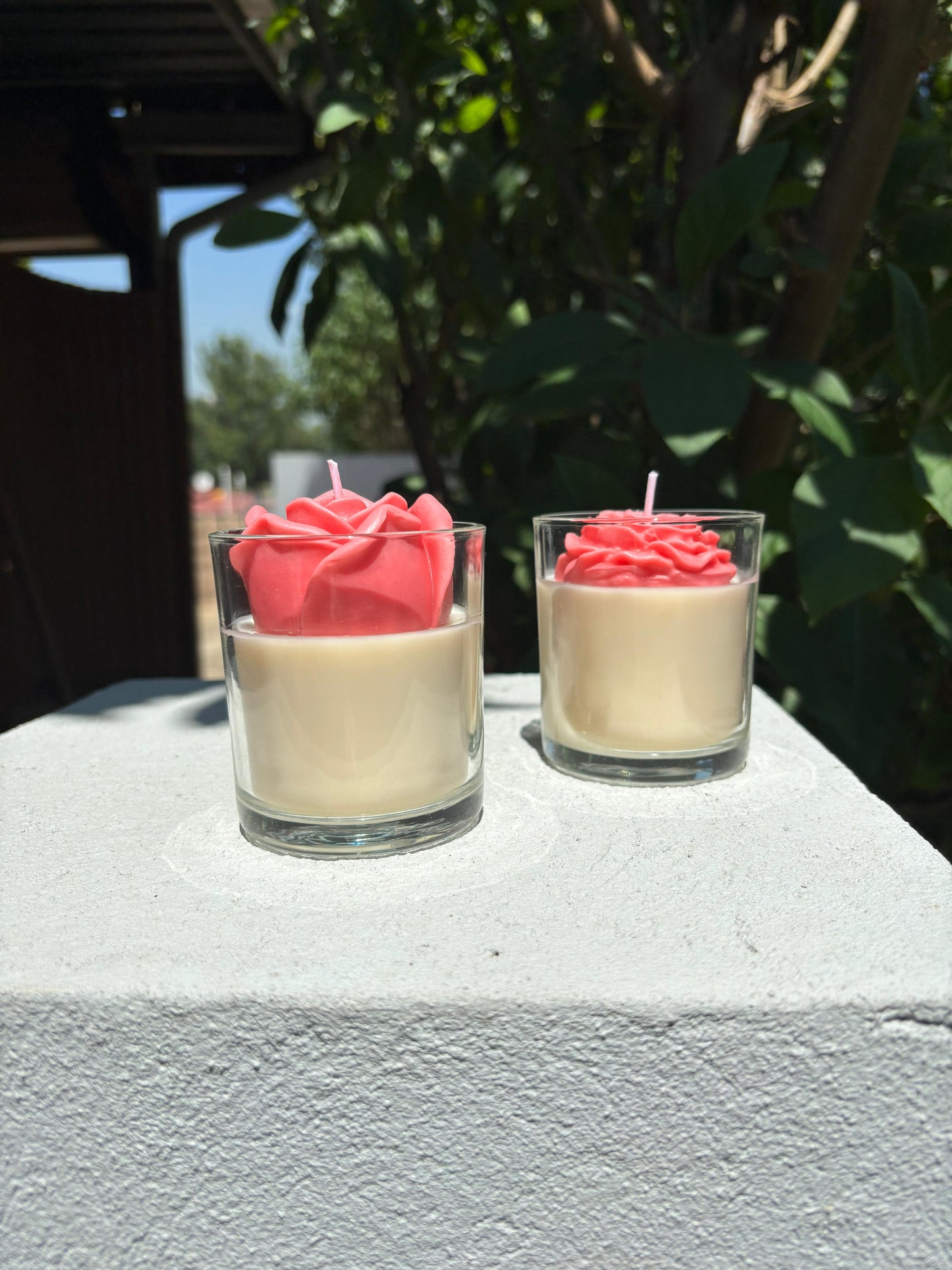 Rose candle - set of 5 candles