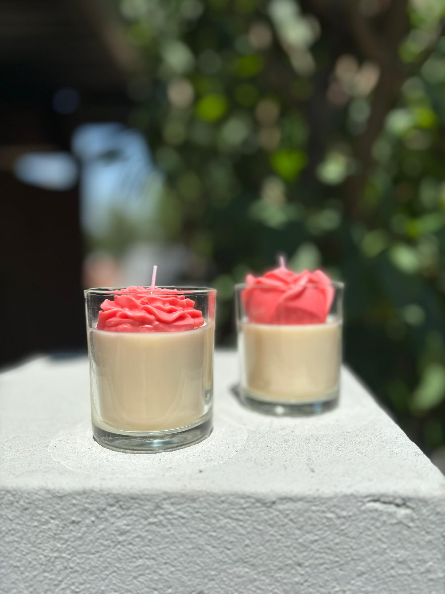 Rose candle - set of 5 candles