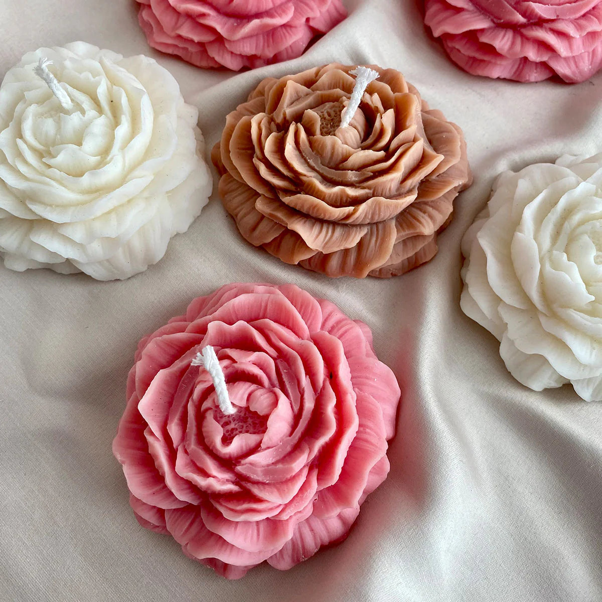 6 MINI FLOWER CANDLES