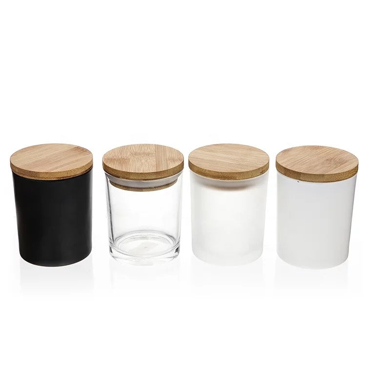 Empty candle jar black 200 ml - without lid